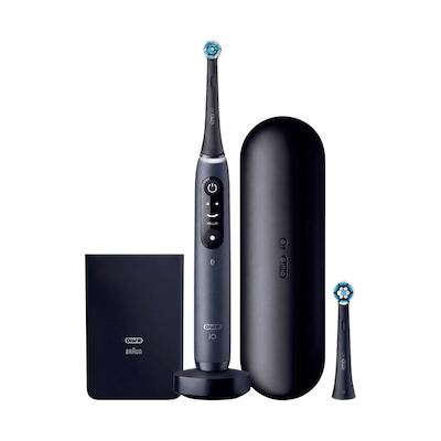 Oral-B iO 7W Black Onyx elektrisk tandbørstesæt