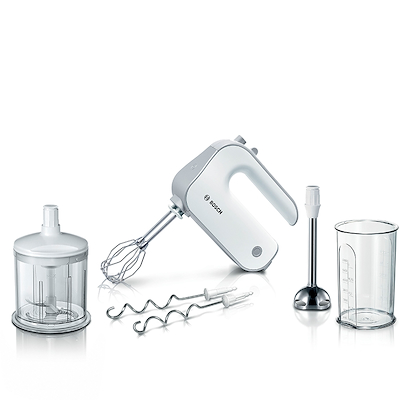 Bosch MFQ4080 Styline håndmixer hvid 500 watt + tilbehør