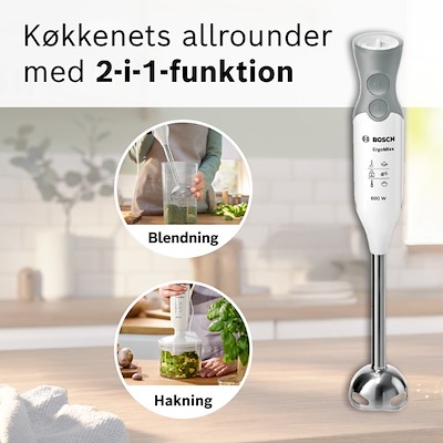 Bosch ErgoMixx stavblender MSM66120 med tilbehør 600 watt