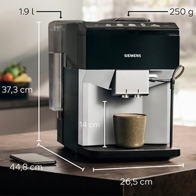 Siemens EQ500 TP515R01 fuldautomatisk espressomaskine sort