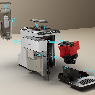 Siemens EQ500 TP515R02 fuldautomatisk kaffemaskine 1500 watt