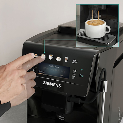 Siemens TP601E09 EQ600 iAroma fuldautomatisk kaffemaskine sort