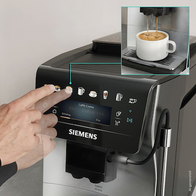 Siemens TP605EM3 EQ600 iAroma SS fuldautomatisk kaffemaskine stål