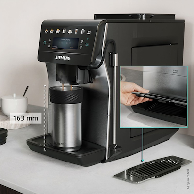 Siemens TP605EM3 EQ600 iAroma SS fuldautomatisk kaffemaskine stål
