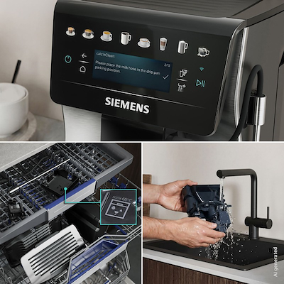 Siemens TP605EM3 EQ600 iAroma SS fuldautomatisk kaffemaskine stål