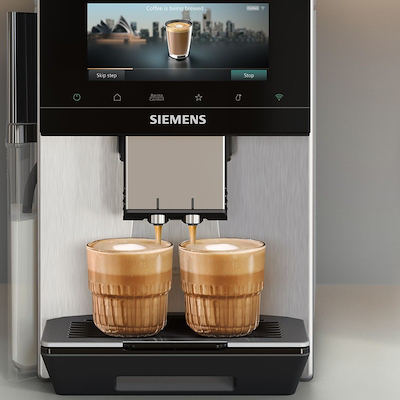 Siemens TQ927EZ3 EQ900 plus iAroma fuldautomatisk kaffemaskine med dualBean system