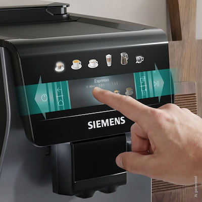 Siemens TP603EM6 EQ600 iAroma fuldautomatisk kaffemaskine sølvmetallic