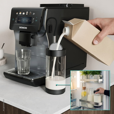 Siemens TP603EM6 EQ600 iAroma fuldautomatisk kaffemaskine sølvmetallic