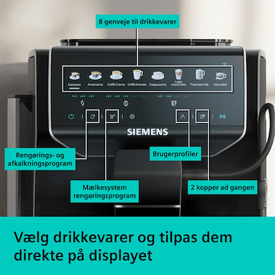 Siemens TP553E09 EQ500 iAroma fuldautomatisk kaffemaskine sort