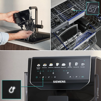 Siemens TP553E09 EQ500 iAroma fuldautomatisk kaffemaskine sort