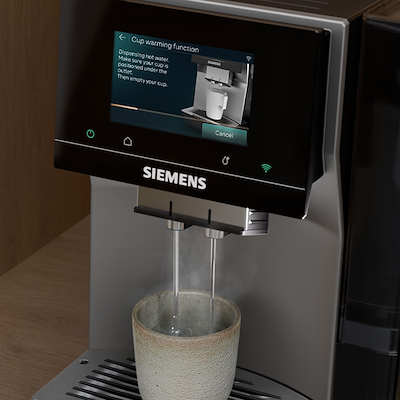 Siemens EQ700 TP725ET7 iAroma fuldautomatisk kaffemaskine inox sølv metallic