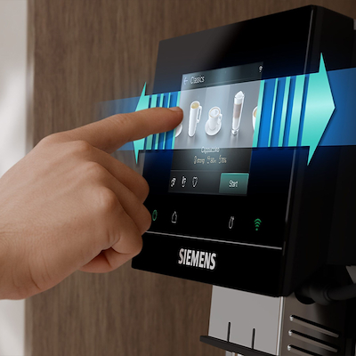 Siemens EQ700 TP725ET7 iAroma fuldautomatisk kaffemaskine inox sølv metallic