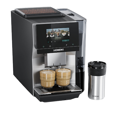 Siemens EQ700 TP725ET7 iAroma fuldautomatisk kaffemaskine inox sølv metallic