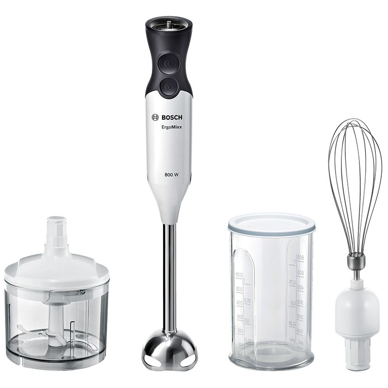 Bosch ErgoMixx MS6CA4150 stavblender med tilbehør hvid 800W
