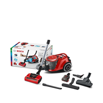 Bosch Serie 6 BGS41PET1 poseløs støvsuger ProAnimal 2,4 liter rød