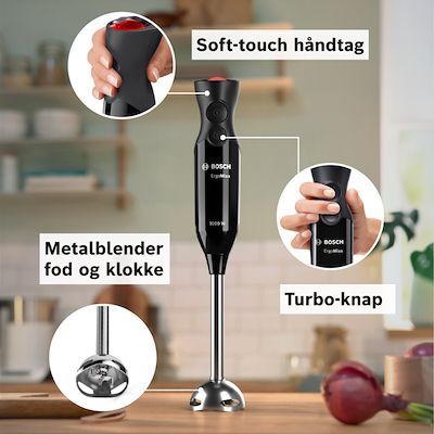 Bosch ErgoMixx MS61B6150 stavblender sort 1000 watt