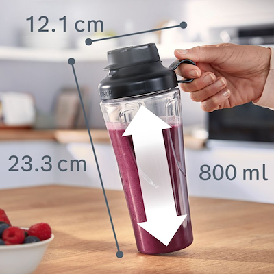 Bosch MMZBT01B drikkeflaske sort/transparent 0.65 liter