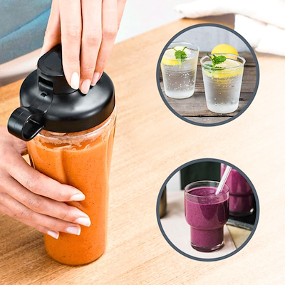 Bosch MMZBT01B drikkeflaske sort/transparent 0.65 liter