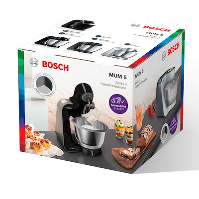 Bosch MUM59N26CB serie 4 køkkenmaskine sort 1000 watt
