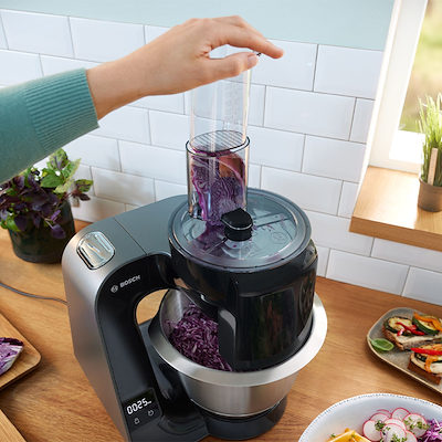 Bosch MUM5XC4E serie 4 køkkenmaskine med vægt sort/sølv 1000 watt