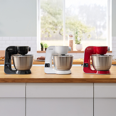 Bosch MUM5XC4E serie 4 køkkenmaskine med vægt sort/sølv 1000 watt