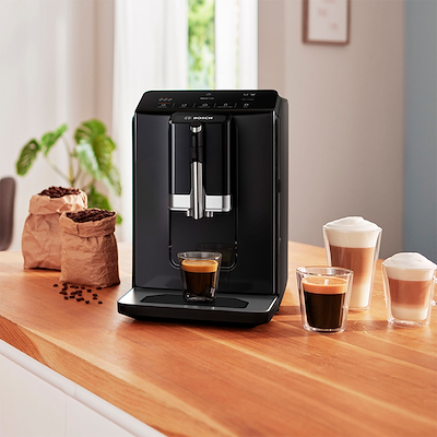 Bosch TIE20119 fuldautomatisk kaffemaskine sort 1300 watt