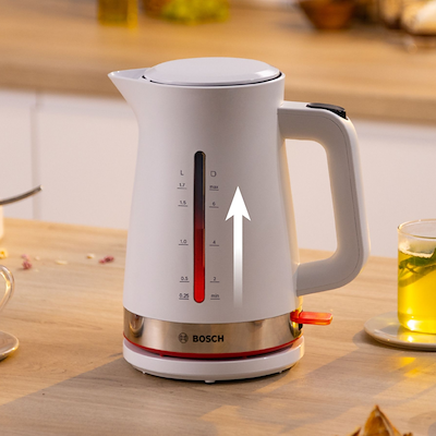 Bosch MyMoment TWK4M221 elkedel hvid & stål 1,7 liter