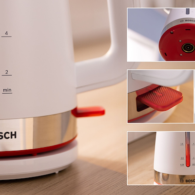 Bosch MyMoment TWK4M221 elkedel hvid & stål 1,7 liter