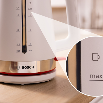 Bosch MyMoment TWK4M221 elkedel hvid & stål 1,7 liter