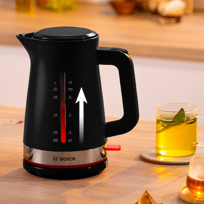 Bosch MyMoment TWK4M223 elkedel sort & stål 1,7 liter