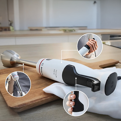 Bosch MSM4W210 Ergomaster stavblender hvid 600 watt