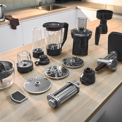 Bosch MUMS6ZS34 køkkenmaskine med vægt sort/stål 1600 watt