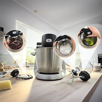 Bosch MUMS6ZS34 køkkenmaskine med vægt sort/stål 1600 watt