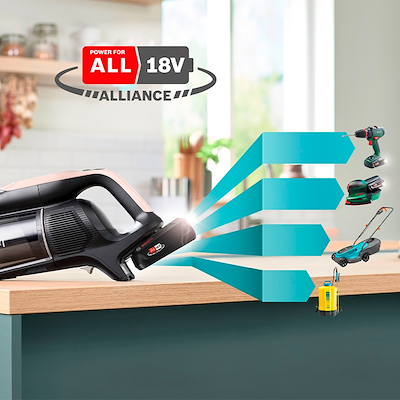 Bosch BBS1041RBA Unlimited genopladelig stangstøvsuger pudderose