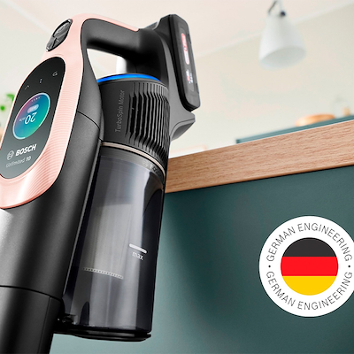 Bosch BBS1041RBA Unlimited genopladelig stangstøvsuger pudderose