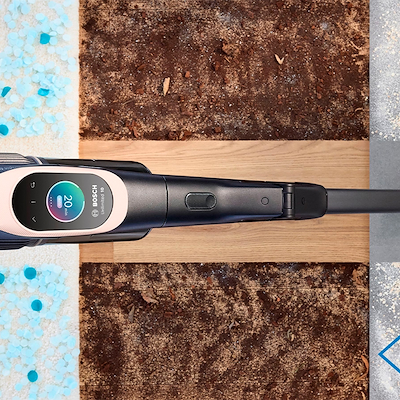 Bosch BBS1041RBA Unlimited genopladelig stangstøvsuger pudderose