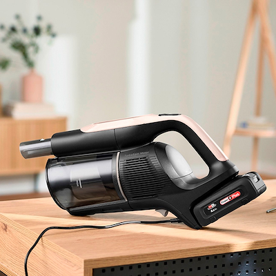 Bosch BBS1041RBA Unlimited genopladelig stangstøvsuger pudderose