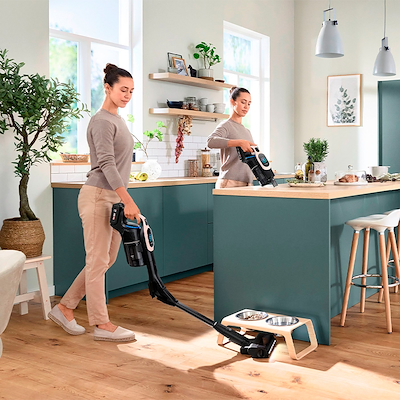 Bosch BBS1041RBA Unlimited genopladelig stangstøvsuger pudderose