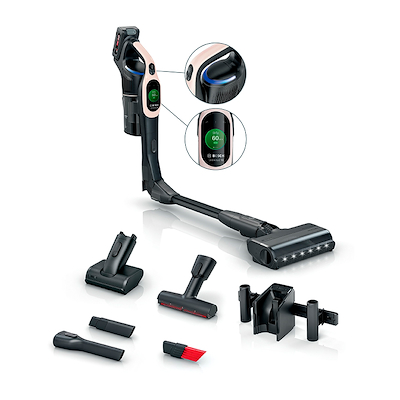 Bosch BBS1041RBA Unlimited genopladelig stangstøvsuger pudderose