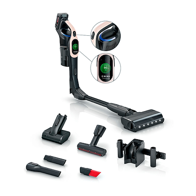 Bosch BBS1041RBA Unlimited genopladelig stangstøvsuger pudderose