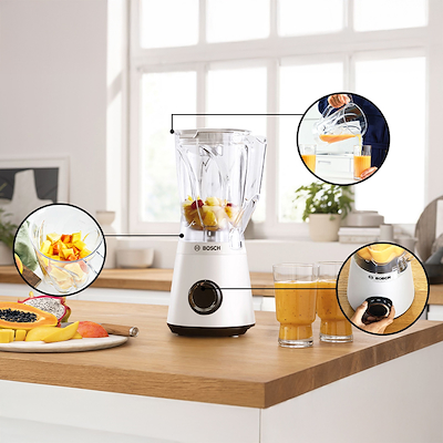 Bosch MMB6141W VitaPower serie 4 blender hvid 1200 watt