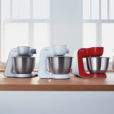 Bosch MUM58359 serie 4 køkkenmaskine med vægt sølv 1000 watt