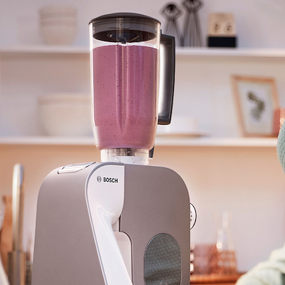 Bosch MUM5XL74 serie 4 køkkenmaskine med vægt hvid/champagne 1000 watt