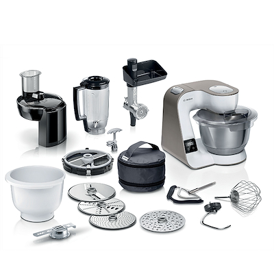 Bosch MUM5XL74 serie 4 køkkenmaskine med vægt hvid/champagne 1000 watt