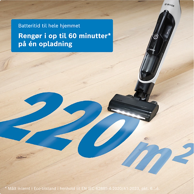 Bosch BHH4WM28 serie 4 Flexxo genopladelig stangstøvsuger hvid