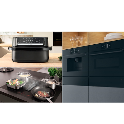 Bosch MAFD490B7 Serie 4 airfryer med dobbelt skuffe 10 liter