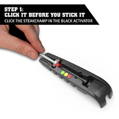 Steak Champ trådløs stegetermometer med 3-farvet LED lys