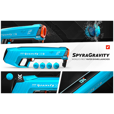 Spyra Gravity vandpistol til vandbomber blå