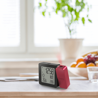 Oregon Scientific PROJI vækkeur & vejrstation med projektor rød