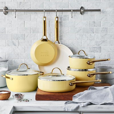 GreenPan Padova stegepandesæt gul 20+26 cm 2 stk.